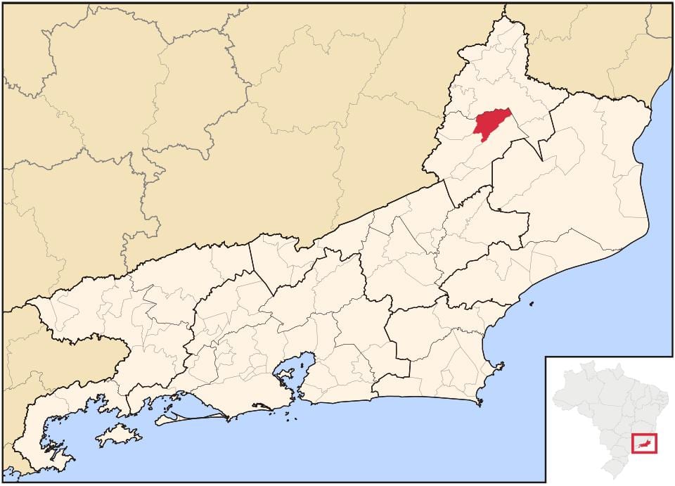 Kaart van São José de Ubá