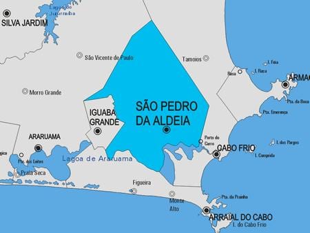 Kaart van São Pedro da Aldeia gemeente