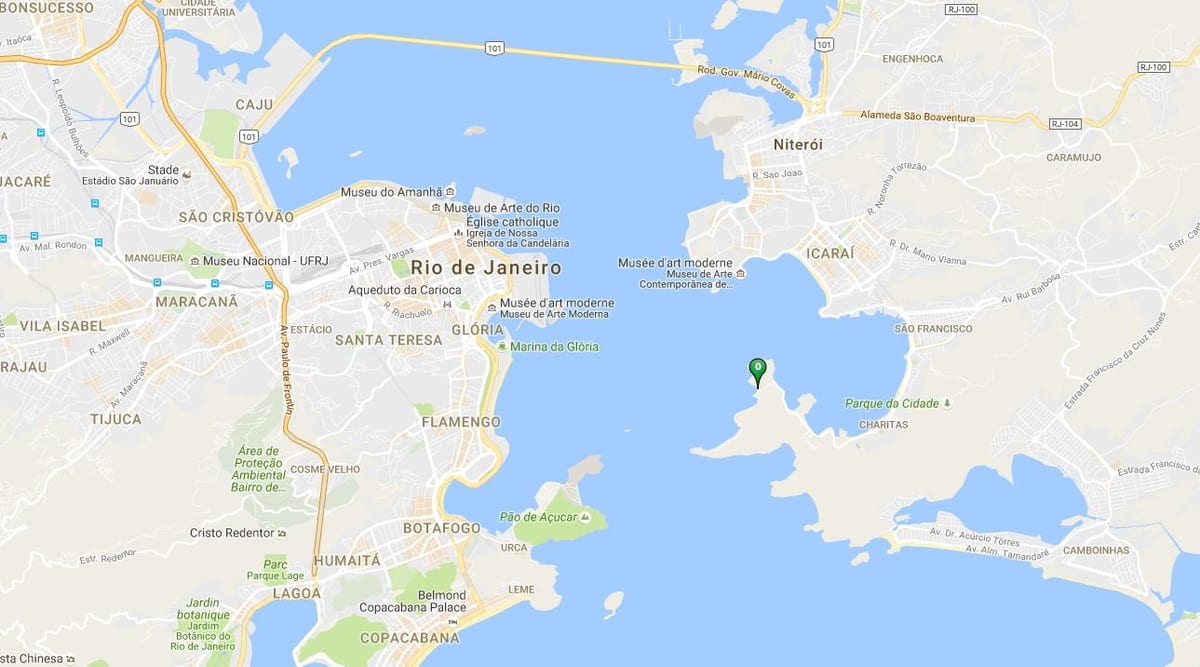 Kaart van strand Adão