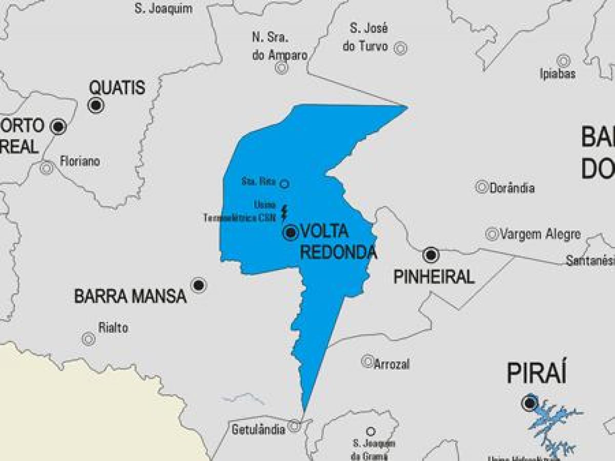 Kaart van de gemeente Vassouras