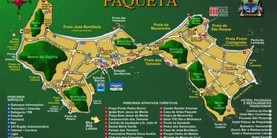 Kaart van het Île de Paquetá