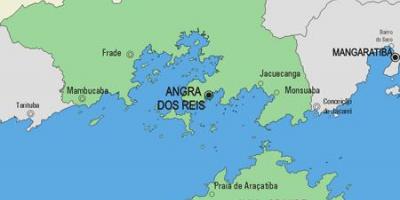 Kaart van Angra dos Reis gemeente