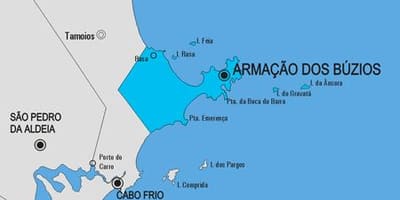 Kaart van Armação dos Búzios gemeente