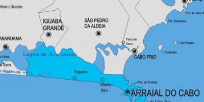 Kaart van Arraial do Cabo gemeente