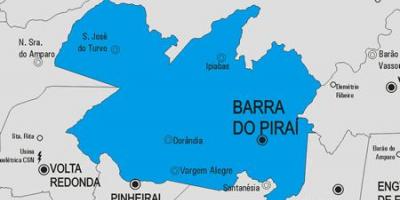 Kaart van Barra do Piraí gemeente