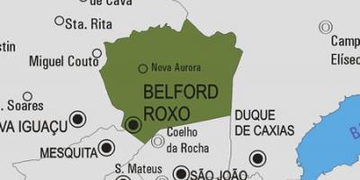 Kaart van Belford Roxo gemeente