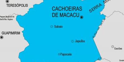 Kaart van Cachoeiras de Macacu gemeente