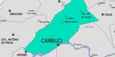 Kaart van de gemeente Cambuci