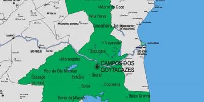 Kaart van de gemeente Carapebus