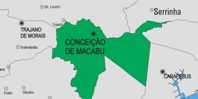 Kaart van Conceição de Macabu gemeente