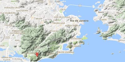 Kaart van de berg Pedra da Gávea