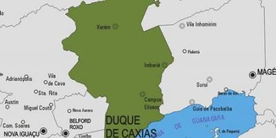 Kaart van Duque de Caxias gemeente