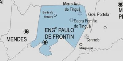 Kaart van Engenheiro Paulo de Frontin gemeente