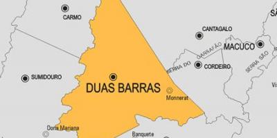 Kaart van Duas Barras gemeente
