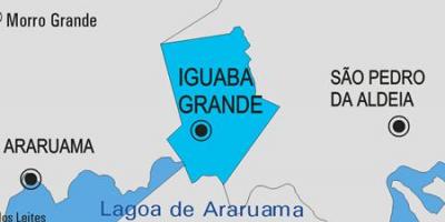 Kaart van Iguaba Grande gemeente