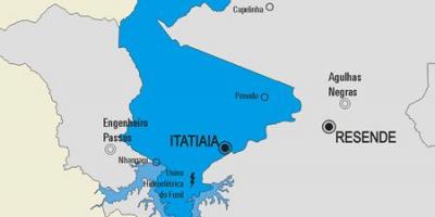 Kaart van de gemeente Itatiaia