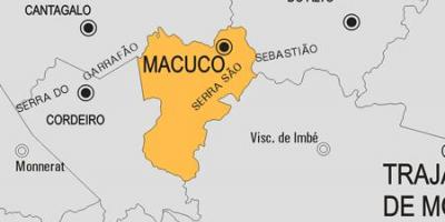Kaart van Macuco gemeente