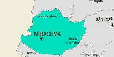 Kaart van Miracema gemeente