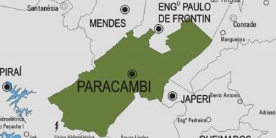 Kaart van de gemeente Paracambi