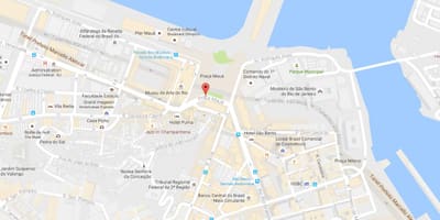 Kaart van het Praça Mauá