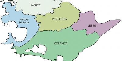 Kaart van Regio ' s Niterói