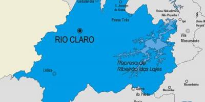 Kaart van Rio Claro gemeente