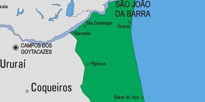 Kaart van São João da Barra gemeente