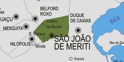 Kaart van São João de Meriti gemeente