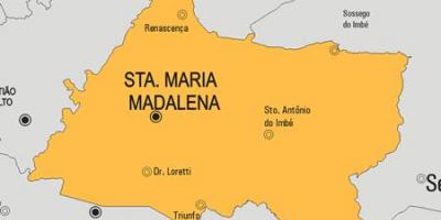 Kaart van Santa Maria Madalena gemeente