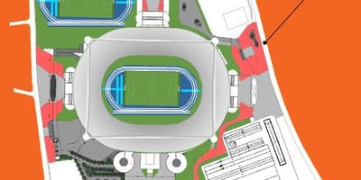 Kaart van het stadion Engenhão