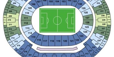 Kaart van het stadion Maracanã sièges