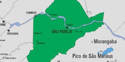 Kaart van São Francisco de Itabapoana gemeente