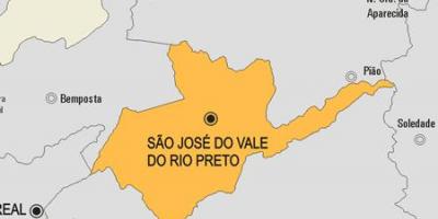 Kaart van São José do Vale do Rio Preto gemeente