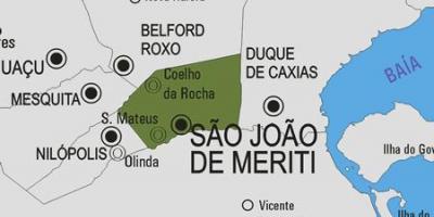 Kaart van São João de Meriti gemeente