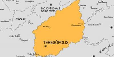 Kaart van de gemeente Teresópolis